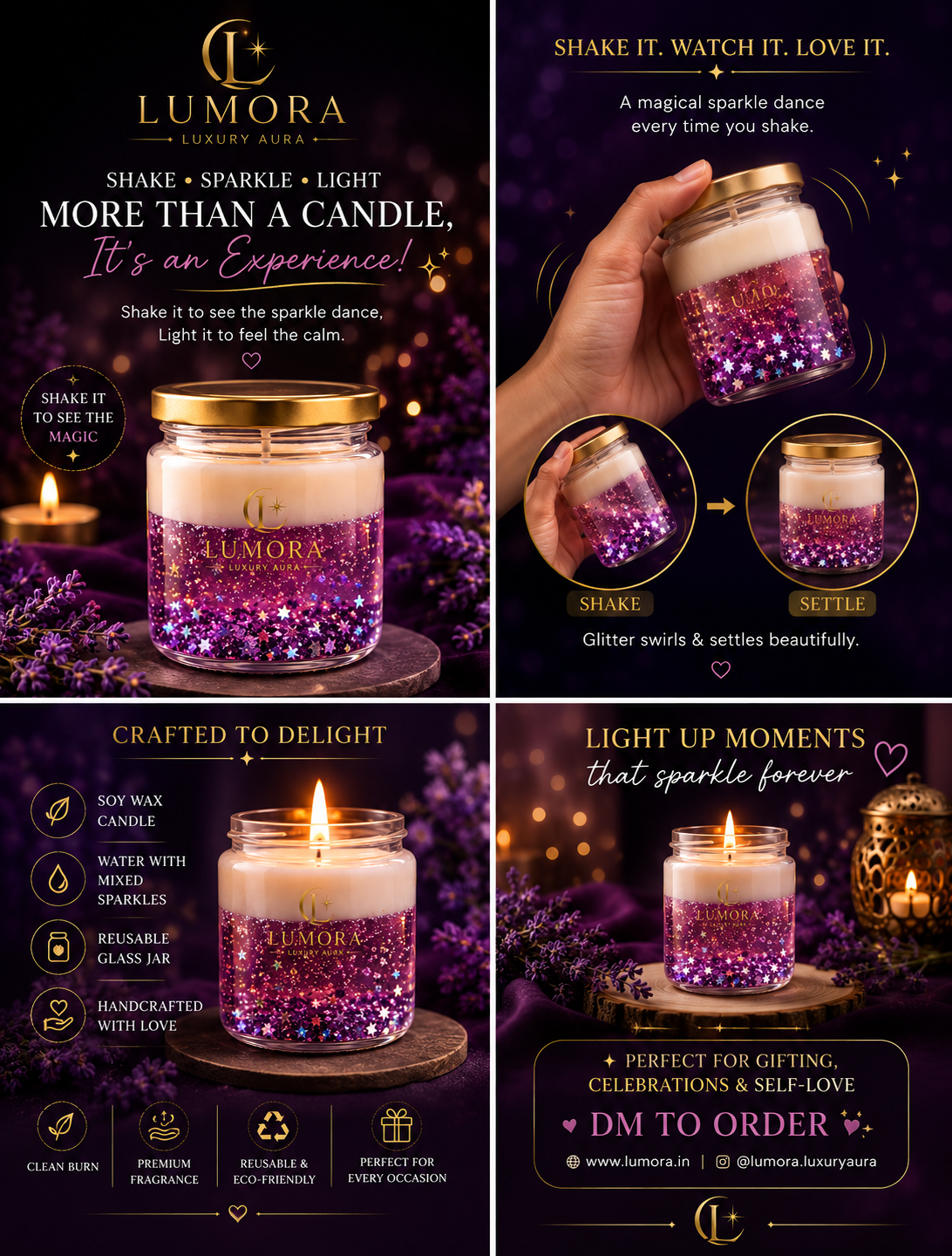 Lumora Celestial Glow Soy Wax Candle