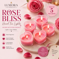 🌹 Lumora Rose Bliss Heart Tea Lights