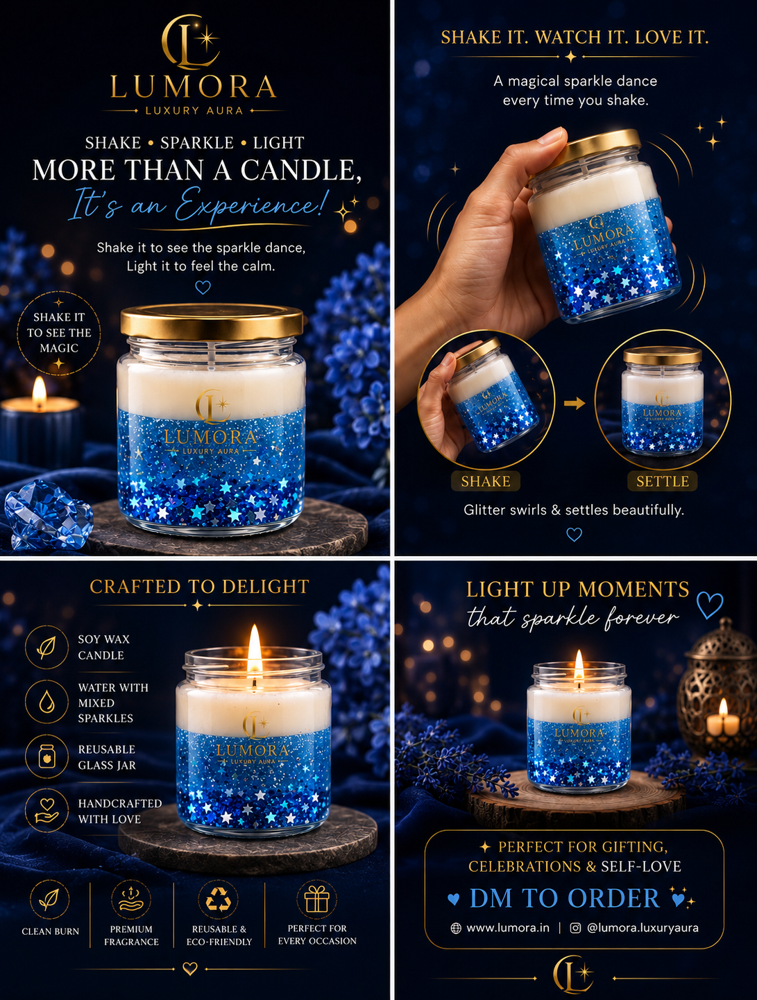 Lumora Celestial Glow Soy Wax Candle