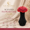 Scented Flower Vase Candle – Original French Rose