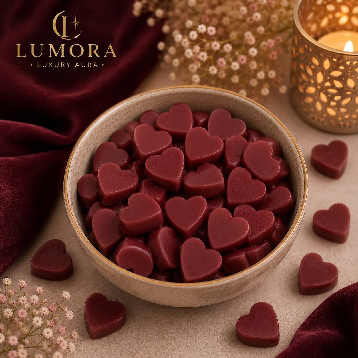 Lumora Heart Wax Melts – Pack of 50