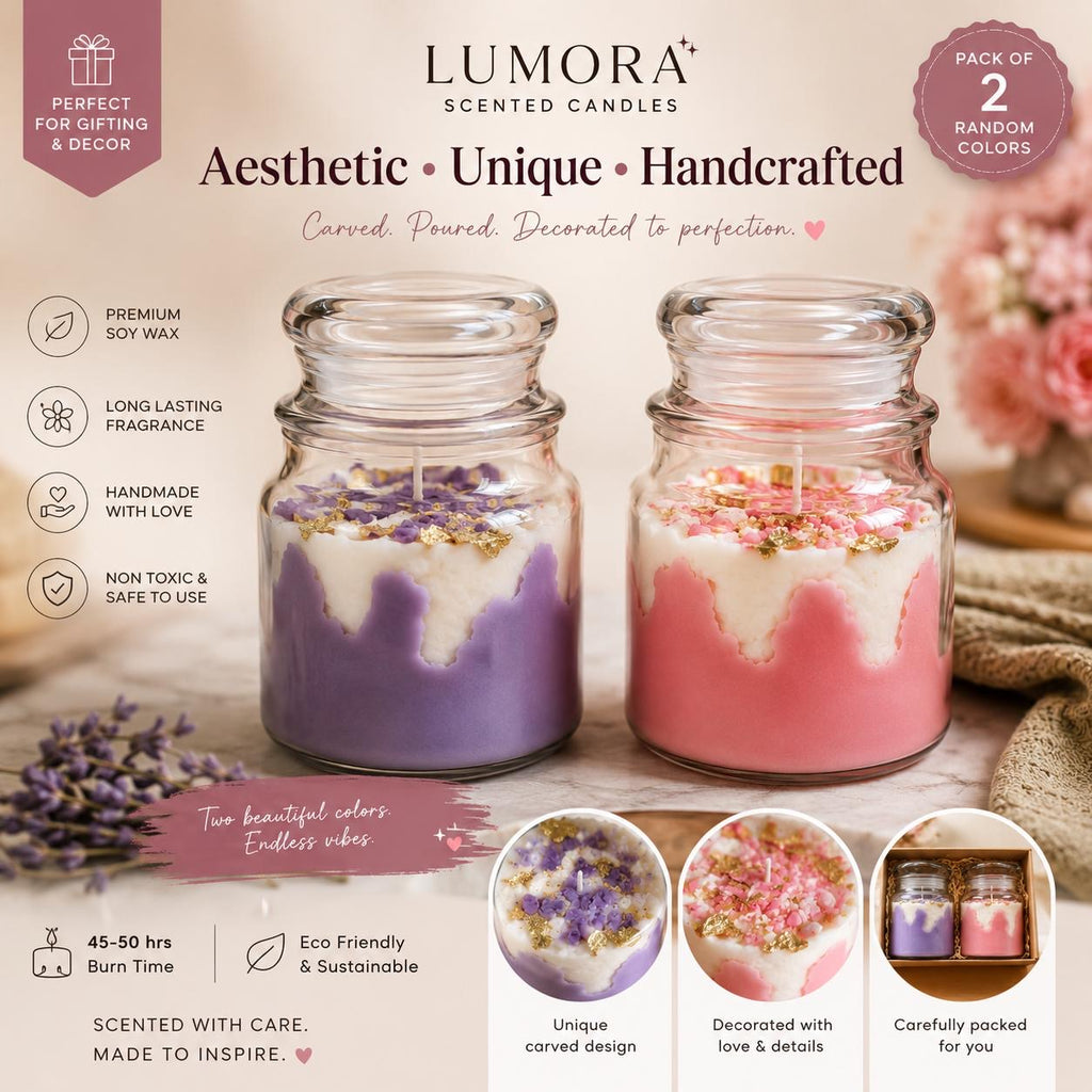 ✨ Lumora Signature Carved Candle ✨