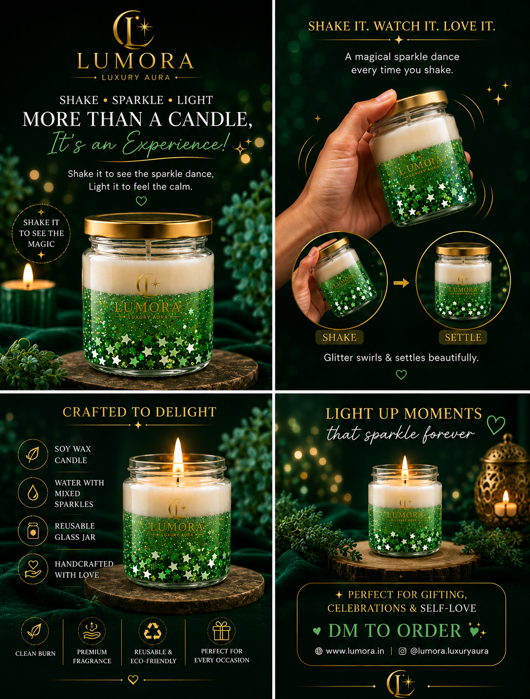 Lumora Celestial Glow Soy Wax Candle