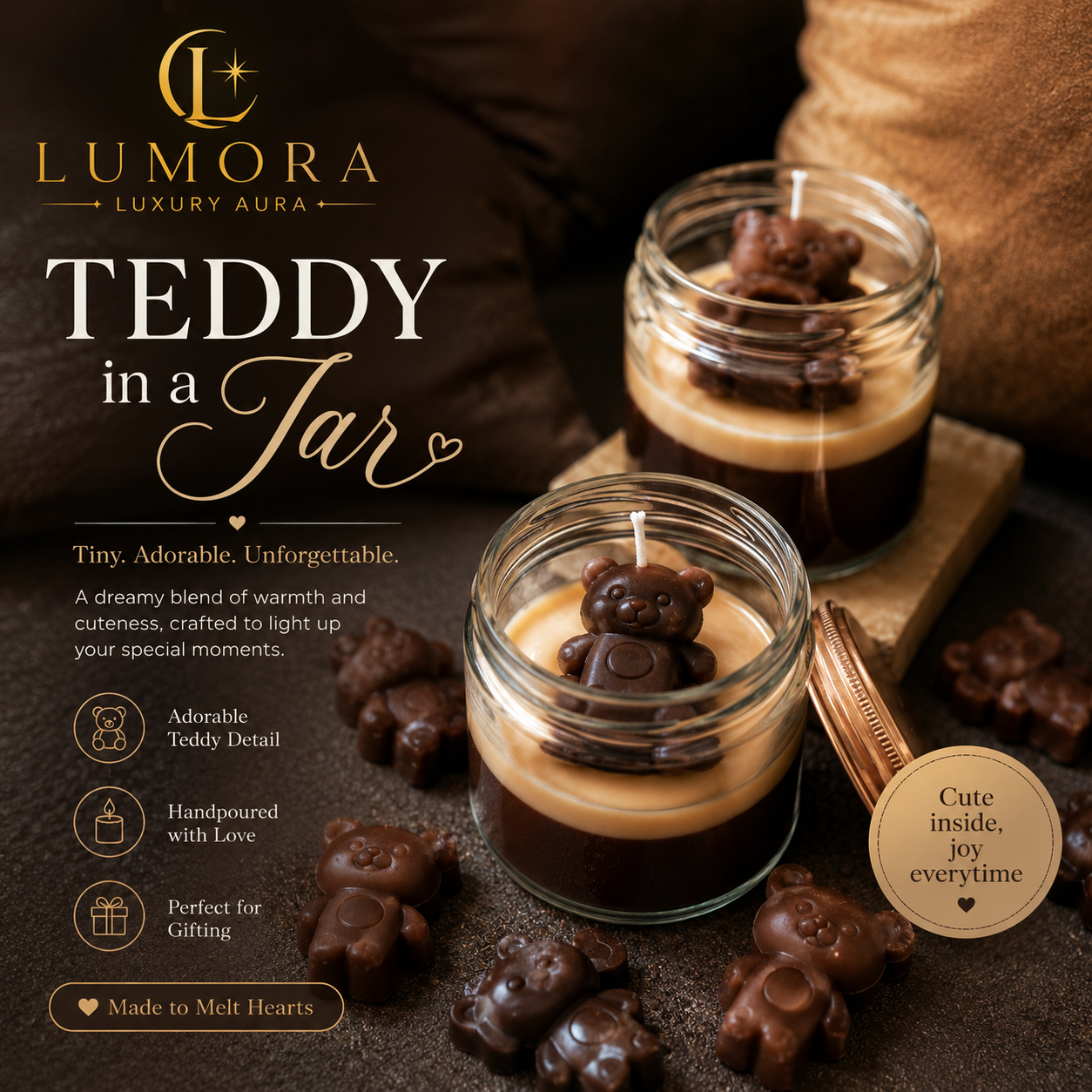 Lumora Teddy Jar Candle