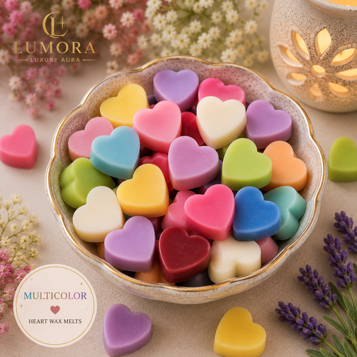 Lumora Heart Wax Melts – Pack of 50
